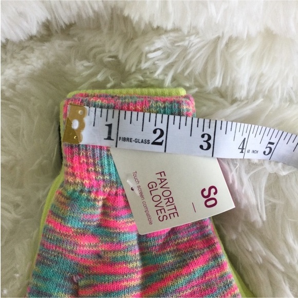 SO Woman’s Juniors Space dye glove set multi color Touch screen - Picture 4 of 12